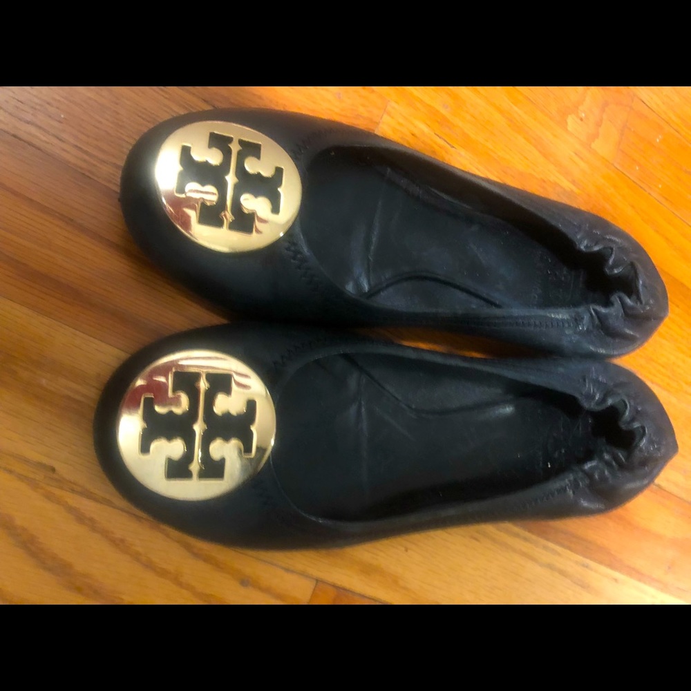 Tory Burch Black Ballet Flats Size 7